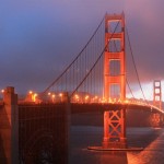 Golden Gate Bridge in San Francisco am Abend
